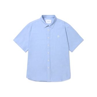 커버낫 피그먼트 옥스포드 하프 셔츠 라이트 블루 CO2402SS01LB