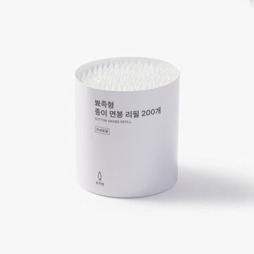 JAJU 뾰족형 종이 면봉 리필 200개(리필)