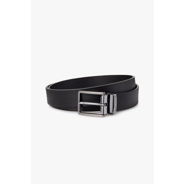 ARMANI EXCHANGE AX남성 스퀘어 버클 슈렁큰 레더 벨트A415171003블랙