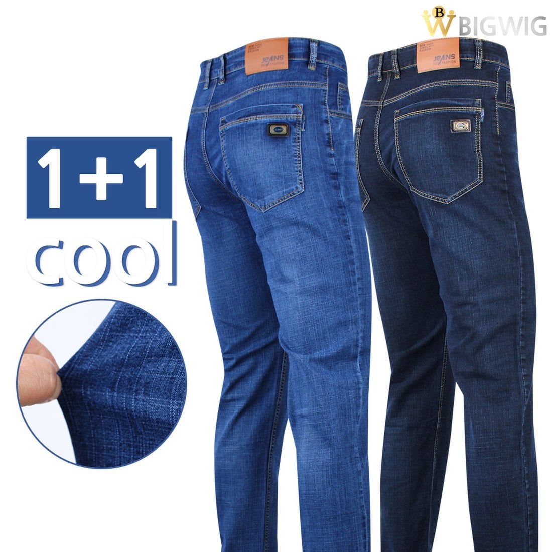 SH101여름청바지(1+1) 남성 스판 중년 데님 팬츠, 믿고 사는 즐거움 SSG.COM