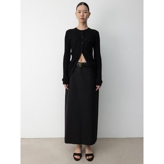 디애퍼처 Troia H Line Skirt  Black (TA6127A045)