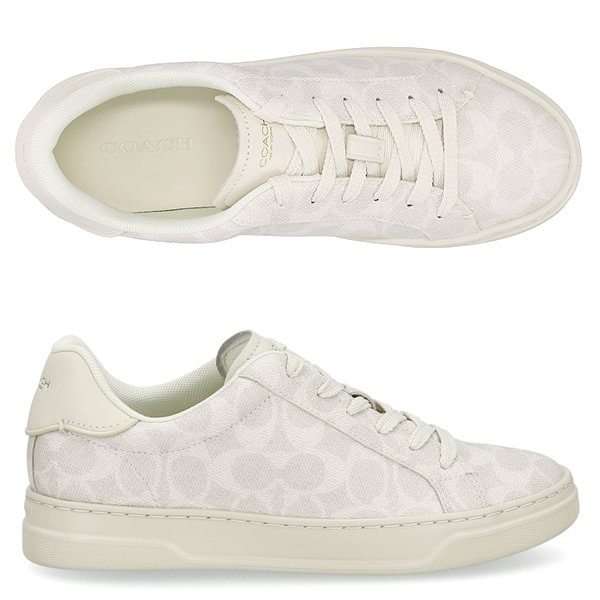 [부산점] 시그니처 로고 CCN67 OFW 코치 하이 라인 여성 스니커즈 운동화