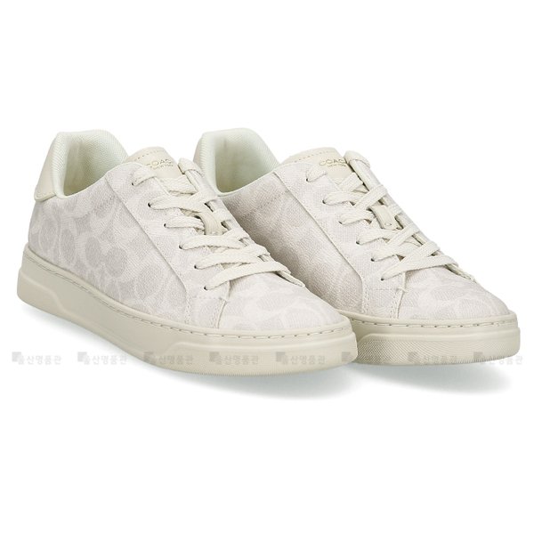 [부산점] 시그니처 로고 CCN67 OFW 코치 하이 라인 여성 스니커즈 운동화