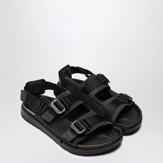 [해외배송] 버켄스탁 내추럴 가죽 앤 블랙 패브릭 샌들 1024599LE BLK
