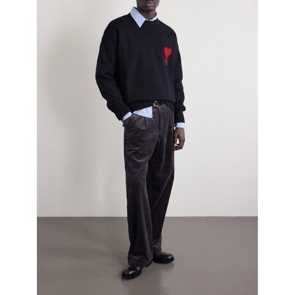 로고 인타르시아 버진 울 스웨터 1647597340282870