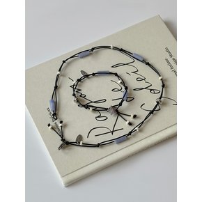 Blue Lace Agate Leather N.