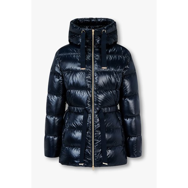 여성 글로시 드로스트링 다운 패딩 자켓 46B5301551000