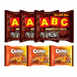 롯데 ABC 초콜렛 187g x3개 + 롯데 미니 크런키 171g x 3개