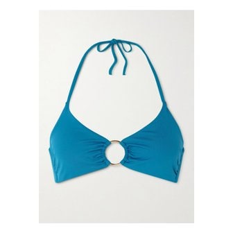멜리사 오다바시(MELISSA ODABASH) 멜리사 오다바시 함부르크 장식 홀터넥 비키니 탑 틸 블루 1647597352552374