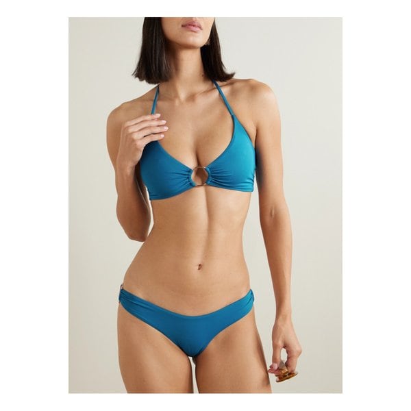 멜리사 오다바시 함부르크 장식 홀터넥 비키니 탑 틸 블루 1647597352552374