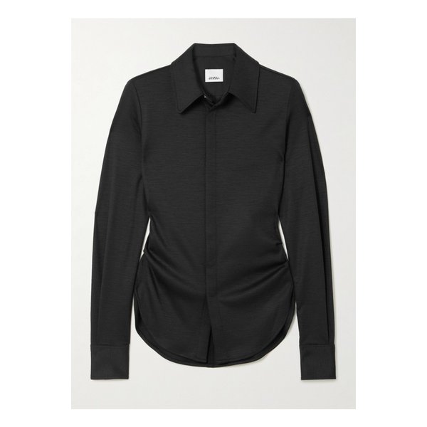 로메아 주름 울 저지 셔츠 블랙 46376663162944495