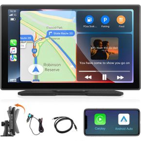 독일 카플레이 모니터 Podofo 9 Inch PoRtAble Car Radio with Wireless Apple Carplay Android