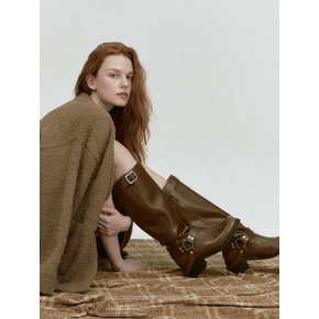 MULTI LEATHER BOOTS (BROWN)