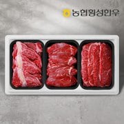 [명절 후 배송][냉동][농협횡성한우] 1등급 명품구이세트 2호 1.5kg (등심1팩+안심1팩+채끝1팩) /팩당500g