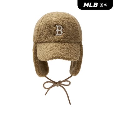 MLB [코리아공식] 바시티 플리스 트루퍼 귀달이 캡 BOS (Beige)