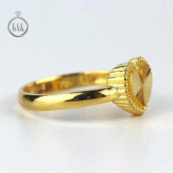 [가앤] 24k순금 구슬 볼 하트 반지 3.75g