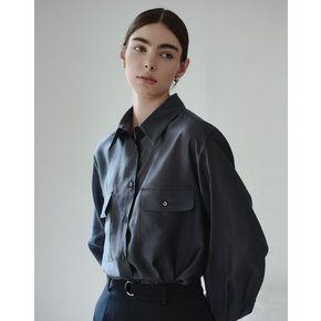 텐셀 블라우스 네이비 TENCEL BLOUSE NAVY