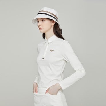 BOSS GOLF [GIFT 100% 증정] 베이직 롱 폴로 티셔츠 WOMAN WHITE