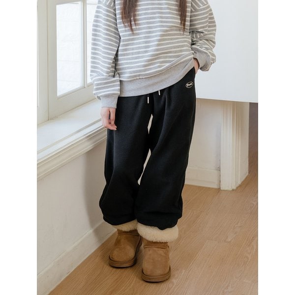 소프트 이지 풀온 후리스 팬츠(블랙)