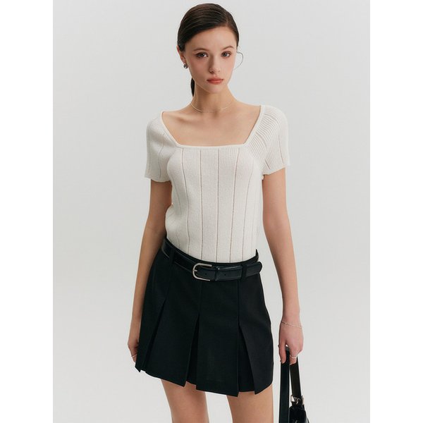 튜니 스트링 스퀘어 넥 니트 / TUNY STRING SQUARE NECK KNIT_3colors