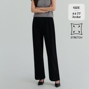 (올데이슬랙스25탄) 여성 와이드 스판 뒷밴딩 핀턱 슬랙스