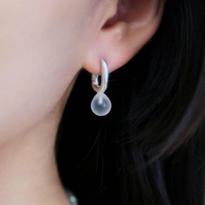 [E240203] Frosted Crystal Drop Earrings