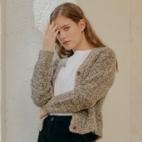 BOUCLE CARDIGAN_BROWN