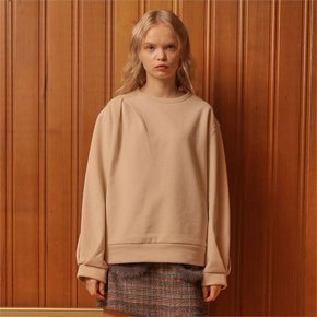 TUCK POINT SWEATSHIRT_BEIGE[A]