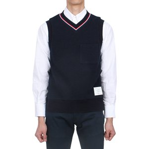 톰브라운 24SS RWB 코튼 브이넥 조끼 (MJV006A J0114 415)