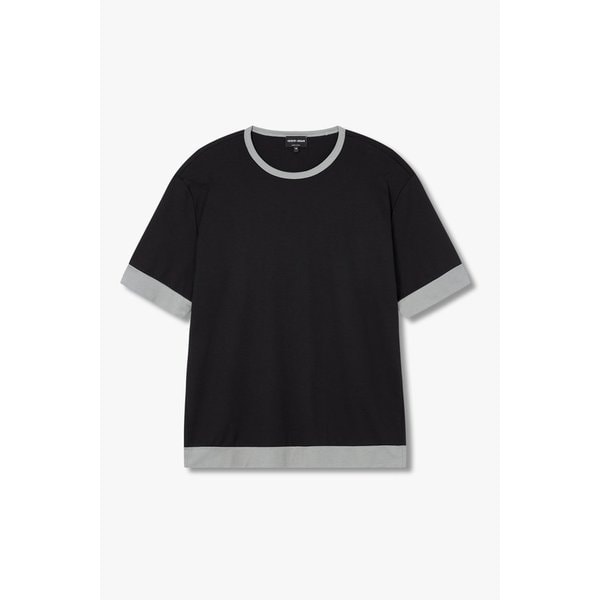 남성 코튼 컬러 블록 티셔츠 A115326008000