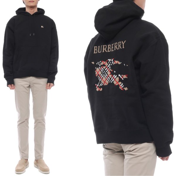 [부산점] 25FW 남성 EKD 자수 후드티셔츠 (8110938 BLACK 25F)