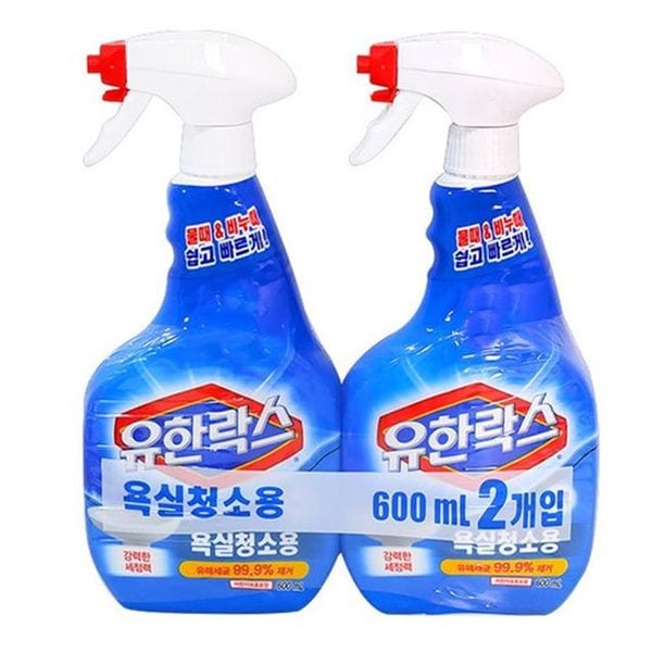 유한락스 욕실 청소용 600ml2P세트