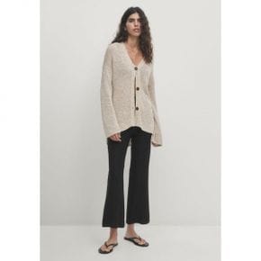 4992852 Massimo Dutti PLAIN BUTTON-UP - Cardigan beige