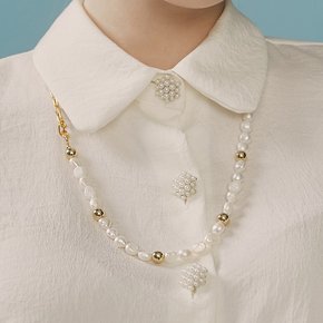 [BTS 제이홉, 소유, 몬스타엑스 기현, 우즈, 에스파 닝닝, 이사배 착용] multiple costume pearl necklace