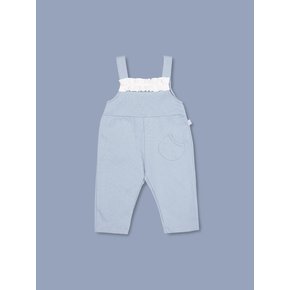 Be My Teddy! Ruffled Overalls (Misty Blue)