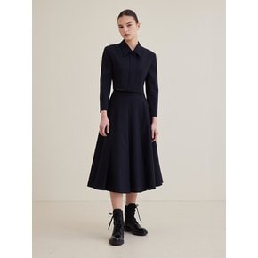 [4차리오더]Pleated Skirt - Navy