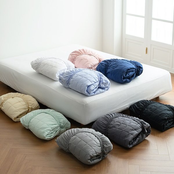 더블리 그레인 40수 순면 누빔 매트리스커버 SS 110x205