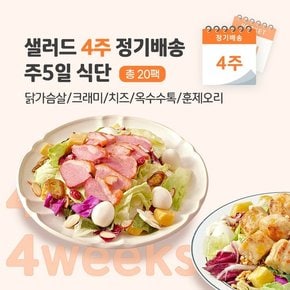 4주 정기배송 주 5일 닭가슴살1+치즈1+숯불갈비1+훈제오리2