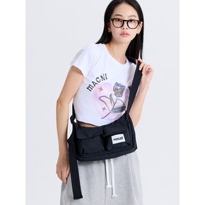TWO POCKET CROSS BAG BLACK