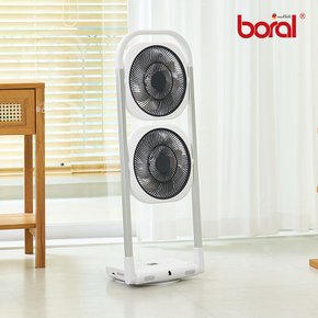 BLDC 무선 듀얼헤드 접이식 무선 선풍기 BR-Q320DH