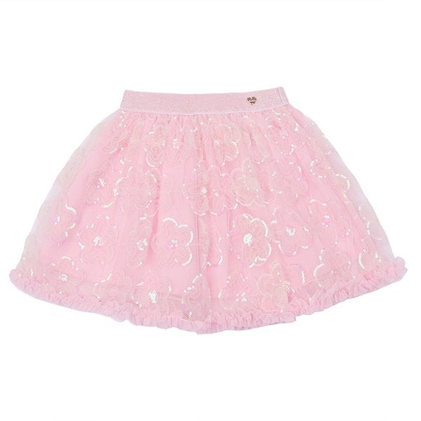 [여주점] 핑크 스팽글 꽃 샤 스커트 (Q51DCS080)