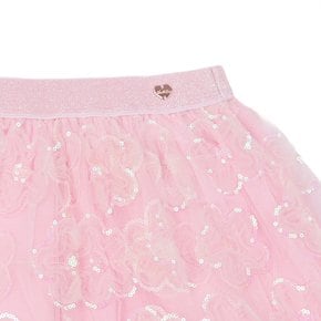 [여주점] 핑크 스팽글 꽃 샤 스커트 (Q51DCS080)