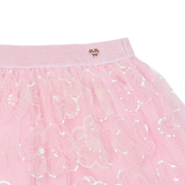 [여주점] 핑크 스팽글 꽃 샤 스커트 (Q51DCS080)