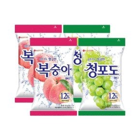 롯데웰푸드 청포도캔디 153g 2개 + 복숭아캔디 153g 2개_