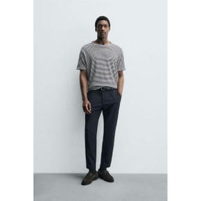 ZARA 자라 컴포트 슬림 핏 트라우저스 바지 팬츠 네이비 블루 6861331401 6861331 989695