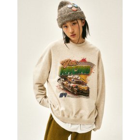 Racing car sweatshirt_oatmeal