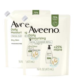 [해외직구] Aveeno 아비노 데일리 모이스처라이징 페이셜 클렌저 리필 473ml 2팩