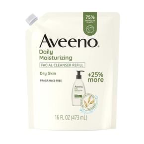 [해외직구] Aveeno 아비노 데일리 모이스처라이징 페이셜 클렌저 리필 473ml 2팩