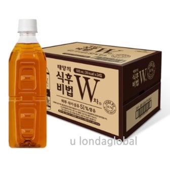  식후비법 W차 무라벨 탕비실 사무실 음료 500ml 24개