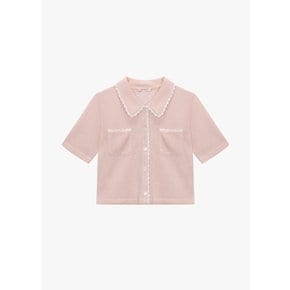 [24S/S] 레이스 블록 린넨 블라우스 ITO5WBL130 PK